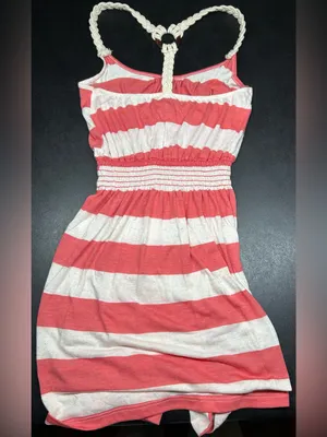 Ocean Drive Clothing Co. Size L Stripped Macramé Razorback Dress thumbnail 5