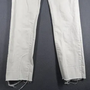 Ann Taylor LOFT Modern Straight Jeans Womens 4 27 White Mid Rise Raw Hem Denim thumbnail 4