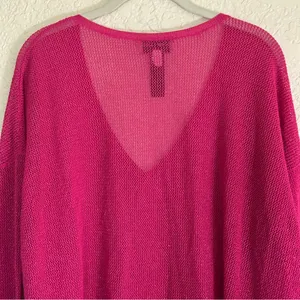 Chico's Black Label V-Neck Metallic Sweater Pink XL Women Shimmer Knit‎ Pullover thumbnail 10
