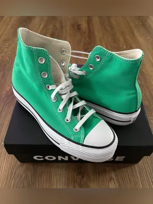 CONVERSE Ctas Lift platform green hi top lace up shoes sneakers women’s 7 new thumbnail 8