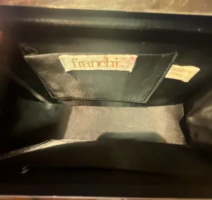 Franchi Black Satin Twist-Front Hard Shell Evening Clutch Bag thumbnail 6