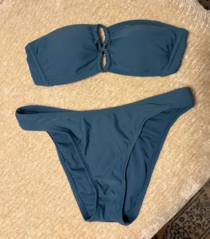 Strapless Bikini Blue Size top:S bottoms:M thumbnail 1