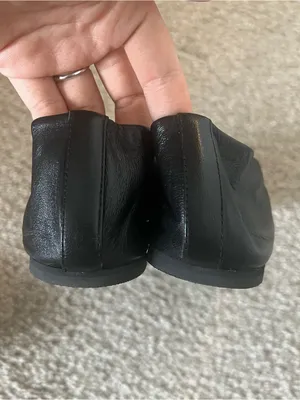 New Reformation Blaine Flat Black Leather Size 8 thumbnail 6