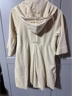 Barrage of Love Cream Hooded Button-Front Dress, Medium thumbnail 3