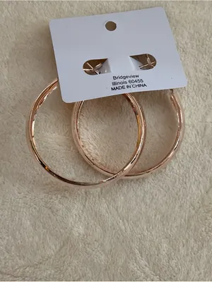 Rose Gold Twisted Hoop Earrings thumbnail 4