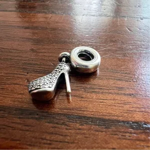 Authentic Pandora Pave Stiletto Shoe Dangle Charm Jewelry S925 ALE NEW thumbnail 5