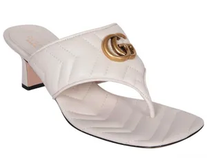 Double G Thong Sandal Mules size 38.5 White thumbnail 8