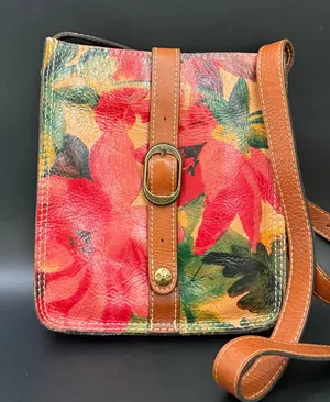 PATRICIA NASH Venezia Pouch Crossbody Spring Multi Floral Leather Crossbody Bag thumbnail 1