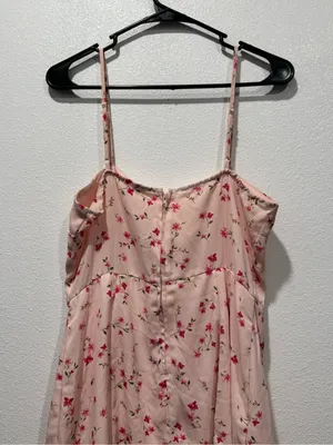 Altar’d State Blush Pink Floral Ruffle Mini Dress Size Large L thumbnail 8