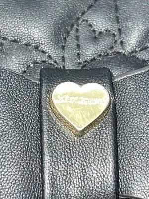 Betsey Johnson Black Vegan Leather Shoulder Bag organized Like a Wallet on Chain thumbnail 11