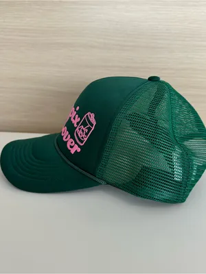 NEW La Croix Lover Puff‎ Print SnapBack Green Trucker Hat Adult OSFM thumbnail 6
