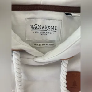 Wanakome Hooded White/Camouflage Pullover Sweatshirt Hoodie size S thumbnail 2