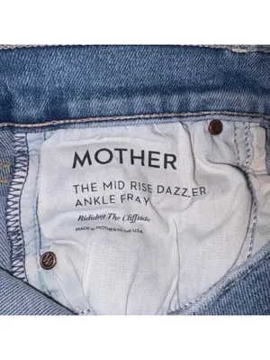 Mother $258 Woman’s 26 The Mid Rise Dazzler Ankle Fray Jeans Size 26 thumbnail 6