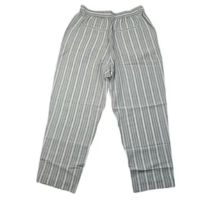 Madewell NWT The Tailored‎ Tapered Pant in Striped Linen-Blend Green White 6 thumbnail 3