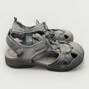 Lands End Sandals Size‎ 10B Closed Toe Gray Suede #517109 Hiking Gorpcore Sporty thumbnail 4
