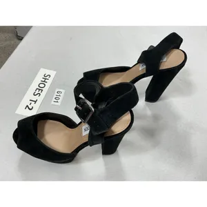 Womans Steve Madden Jillyy Platform Dress Shoes Black 6 M Peeptoe Strappy Heel thumbnail 2