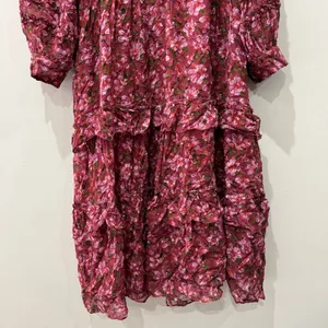 Sachin & Babi Size 10 Ronnie Printed Floral Ruffle‎ Dress thumbnail 6