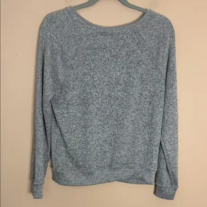 Disney Gray Crewneck Sweatshirt with Mickey & Minnie Scarf Graphic thumbnail 7