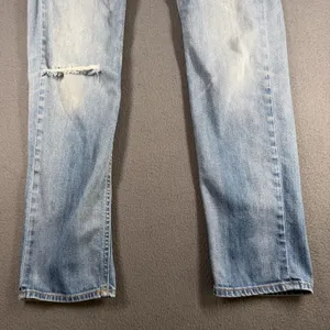 Rag & Bone Dre Boyfriend Jeans Womens 28 Blue Light Wash Mid Rise Distressed thumbnail 2
