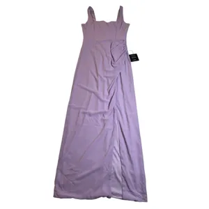 NEW Lulus Glamorous Disposition Lavender Ruched Maxi Dress Size M Bridesmaid thumbnail 4
