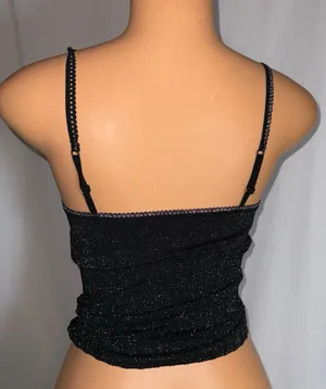Black glitter tank top Size M thumbnail 2
