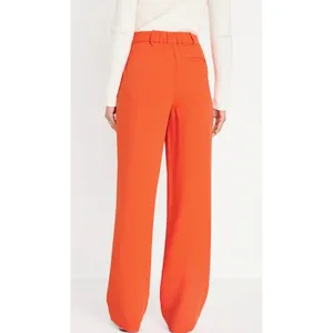 Old Navy Taylor Extra High Rise Wide Leg Trouser Orange Pants XS thumbnail 2