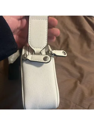 Karl Lagerfeld Paris Medallion Crossbody With Adjustable Strap White Bag thumbnail 5