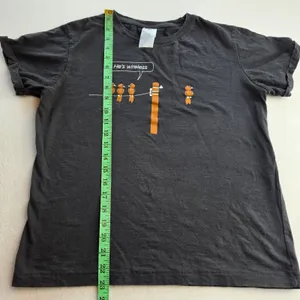 B&C Collection Hes Wireless Bird‎ Graphic T-Shirt Charcoal Black Cotton BC0099 M thumbnail 5