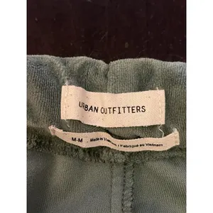Urban Outfitters Velour Pants Womens Medium Green Jogger Drawstring Relaxed Fit thumbnail 7
