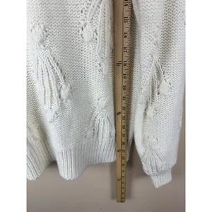 GAP Women’s Chunky Cable Pointelle Popcorn Knit Crewneck Sweater Size S Tall thumbnail 11