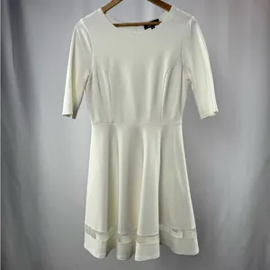 Lulus Sheer Factor Mesh Skater Dress‎ in White Size Medium thumbnail 4
