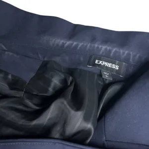 EXPRESS Blue Pantsuit Dark Navy Pants Double Breasted Blazer Jacket Size Small thumbnail 10