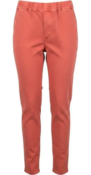 Soft Surroundings Pull On Pants Womens Small Coral Orange Stretch Slim Leg thumbnail 1