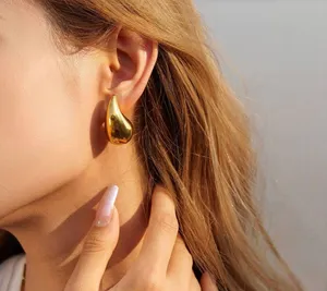 Gold Drop Earrings thumbnail 1