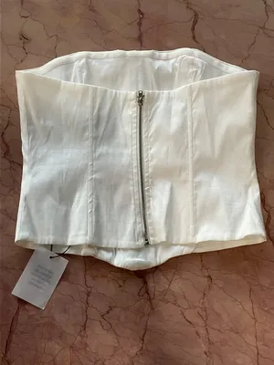 superdown Jordyn Corset Top in White Small New Womens Strapless Tank Corset thumbnail 6