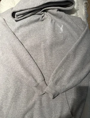 Missguided Playboy X Grey Oversized Sweatshirt thumbnail 1