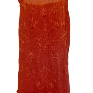 Mossimo Supply Co Rust Color Short Dress w/Floral Embroidered Top Sz XS thumbnail 3