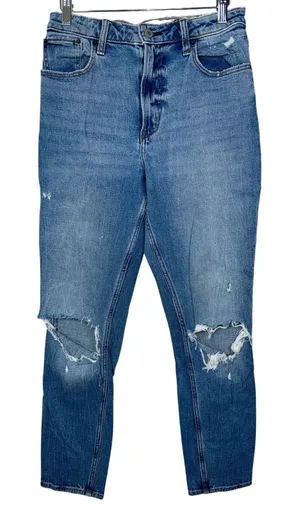 Abercrombie & Fitch Curve Love The Skinny High Rise Blue Denim Jeans Size 28 6 L thumbnail 1