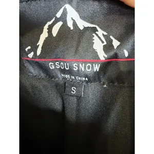 NEW GSOU Snow Women's Houndstooth Slim-Fit Stretch Fleece-Lined Ski Bibs Small thumbnail 6