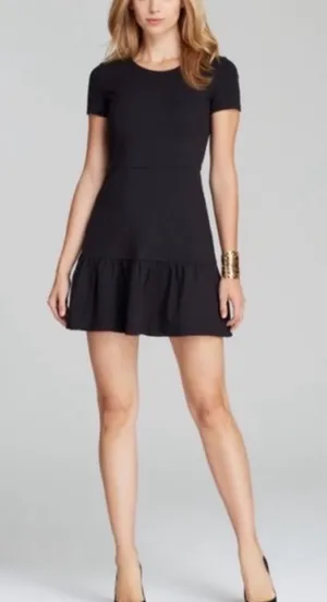 Juicy Couture Pointe Dress Mini black dress XS Vintage gold zipper in back thumbnail 1