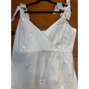 NWT Lulus Elegant Direction Ivory Embroidered Ruffled Tie-Strap Midi Dress Sz XL thumbnail 4
