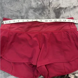 Lululemon Speed Up Shorts Womens Dark Pink Low Rise Running 8 thumbnail 7