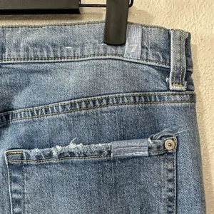 7 For All Mankind Ultra High Rise Dojo‎ Flare Jeans Womens Size 31 Light Wash thumbnail 5