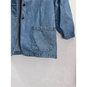 Vintage sun belt denim jean barn coat jacket western chore L thumbnail 2
