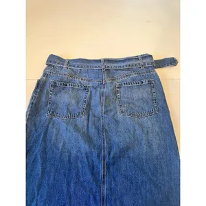 House of Harlow 1960 Blue Denim Maxi‎ Skirt Belted Western Buckle Womens Size 10 thumbnail 6