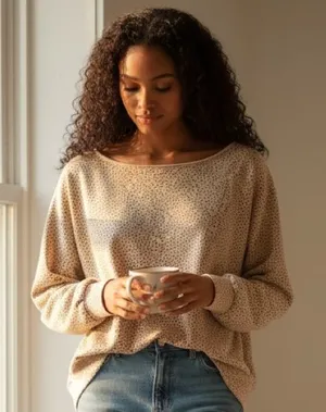 Abercrombie & Fitch Anima Print off the Shoulder Sweatshirt thumbnail 1