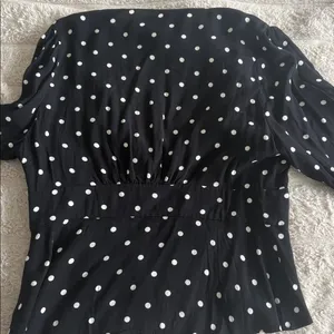 Aritzia Wilfred Top Size Medium Polka Dot thumbnail 4