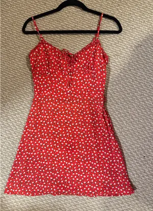 Aeropostale Red Flower Dress Print Summer thumbnail 1
