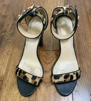 J CREW COLLECTION Lanie Calf-Hair Stacked Heel Shoe 7 thumbnail 1
