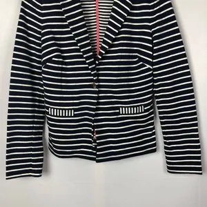 Boden Navy &‎ White Striped Summer Jersey Blazer 2 thumbnail 5